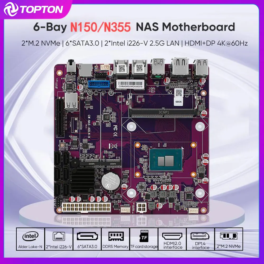Intel ITX Mainboard im Test: Warum das Topton 12. Gen i3-N355-Modell für kleine, leistungsstarke NAS-Lösungen ideal ist