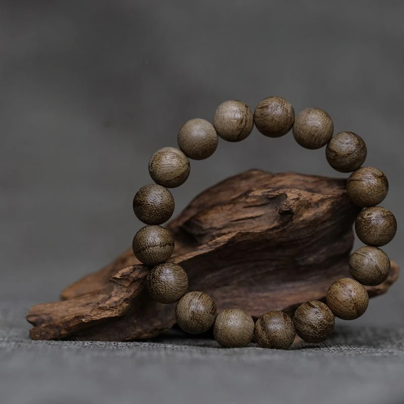 Natural Wild Brunei Agarwood Bracelet 12mm Buddha Beads Xingzhou Series Kyara Crafts Bracelet for Men and Women