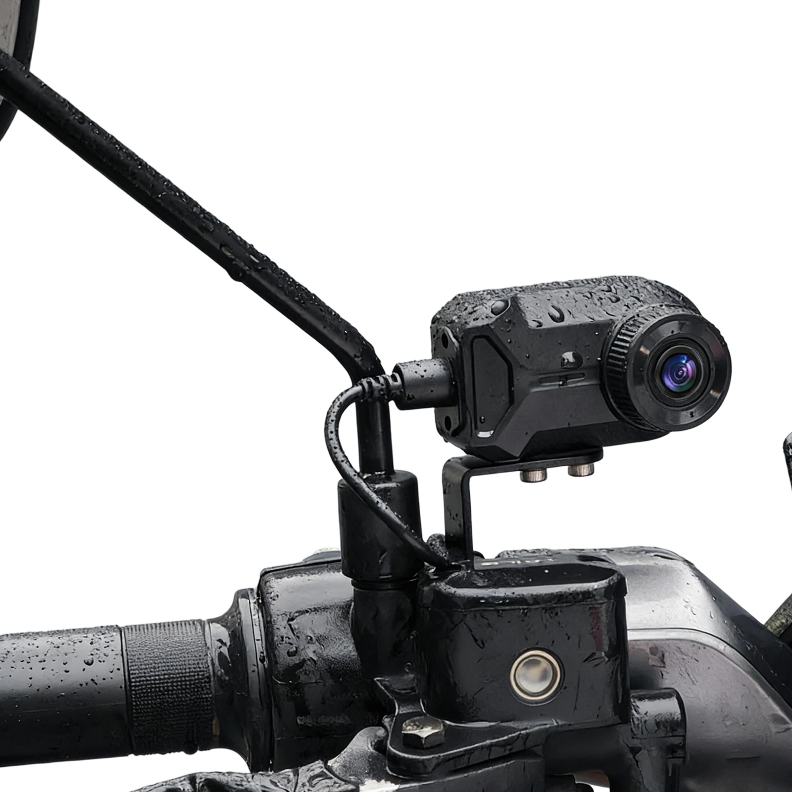 2K HD WiFi Motorcycle Dash Cam IP67 Waterproof Motorcycle Driving Dash Cam DVR Camcorder 130 Degree Wide Angle for Cycling