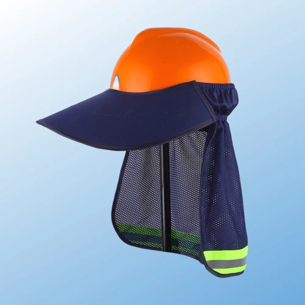 Reflective Mesh Reflective Cap Breathable Anti-UV Sunscreen Hat Neck Protection Shawl Universal Visor For Construction Workers