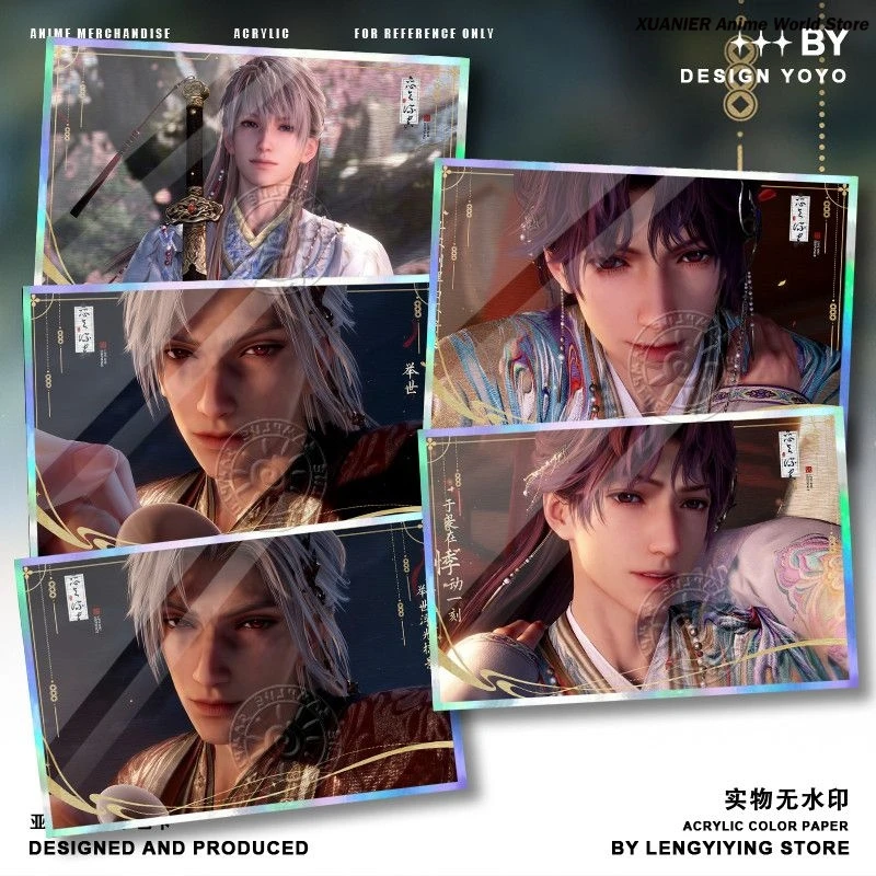 

Love and Deepspace Colored Paper Sylus Zayne Xavier Rafayel Caleb Game Fashion Acrylic Signature Card Desktop Decor