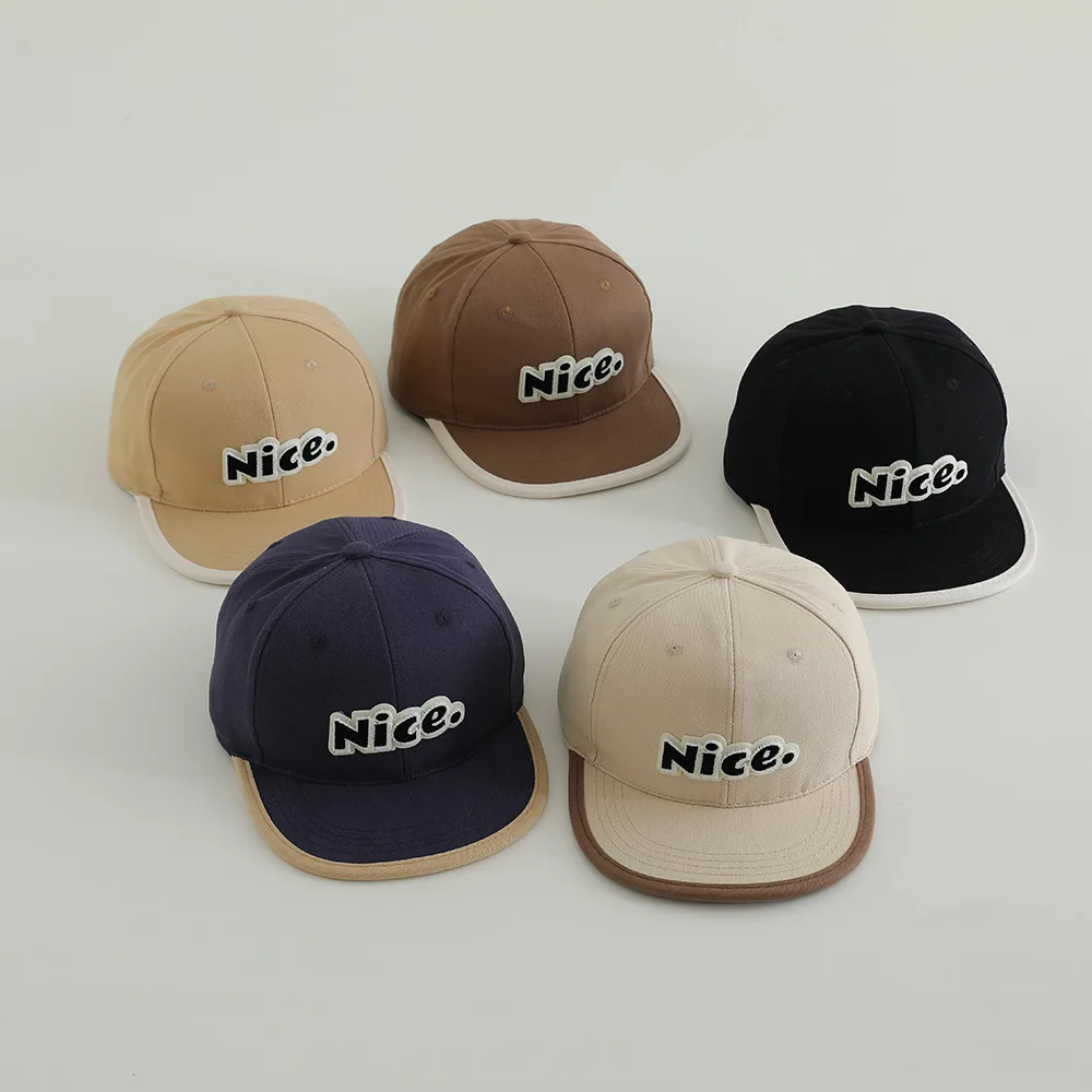 Mode Buchstaben Kinder Baseball Kappe 2025, Neue Herbst Baumwolle Einstellbare Hysterese Sonnenhut Baby Outdoor Sport Hip Hop Cap