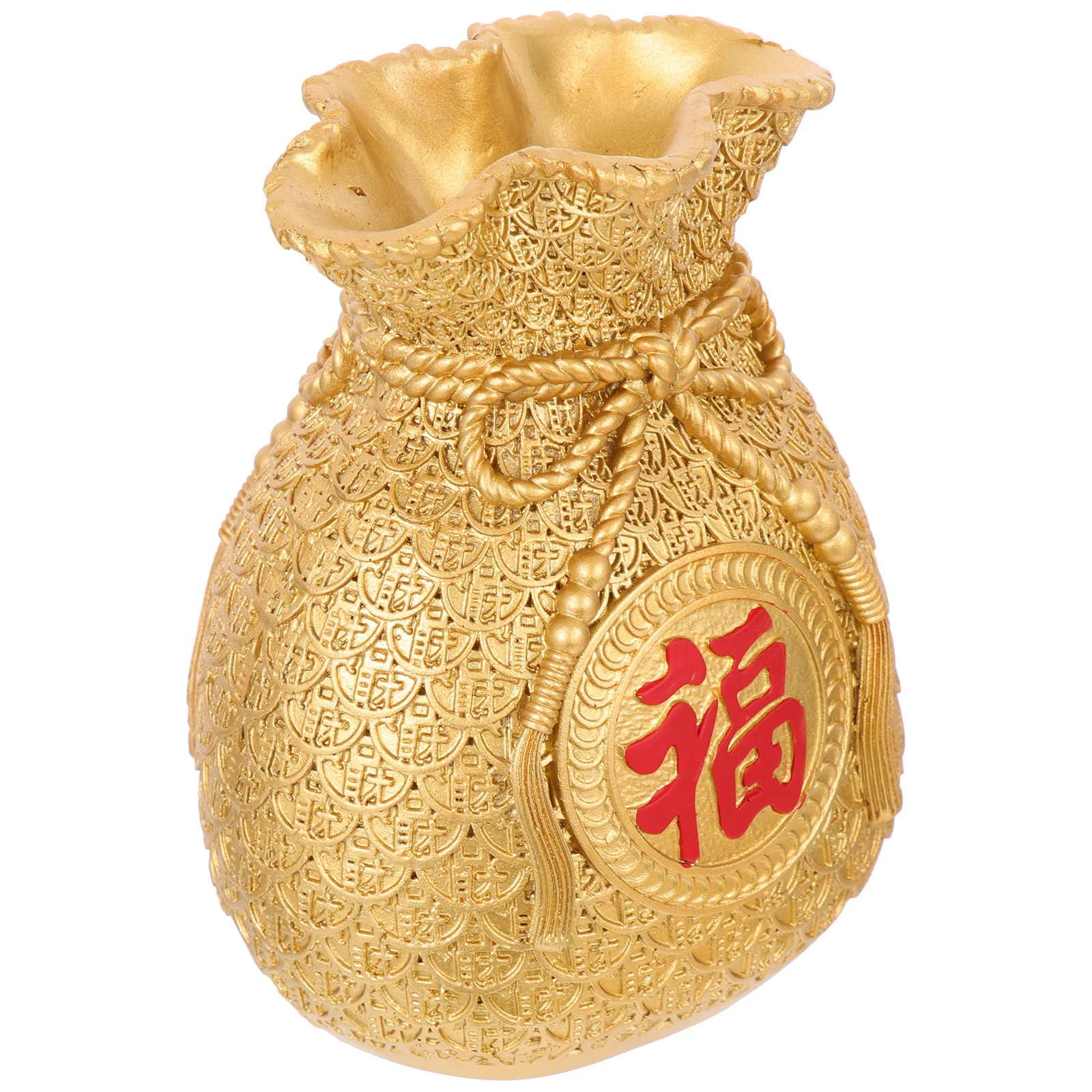 

Resin Lucky Decor New Year Money Dried Flower Arrangement Table Money Bag Vase Home nament Table Wheat Pot Plant Vase