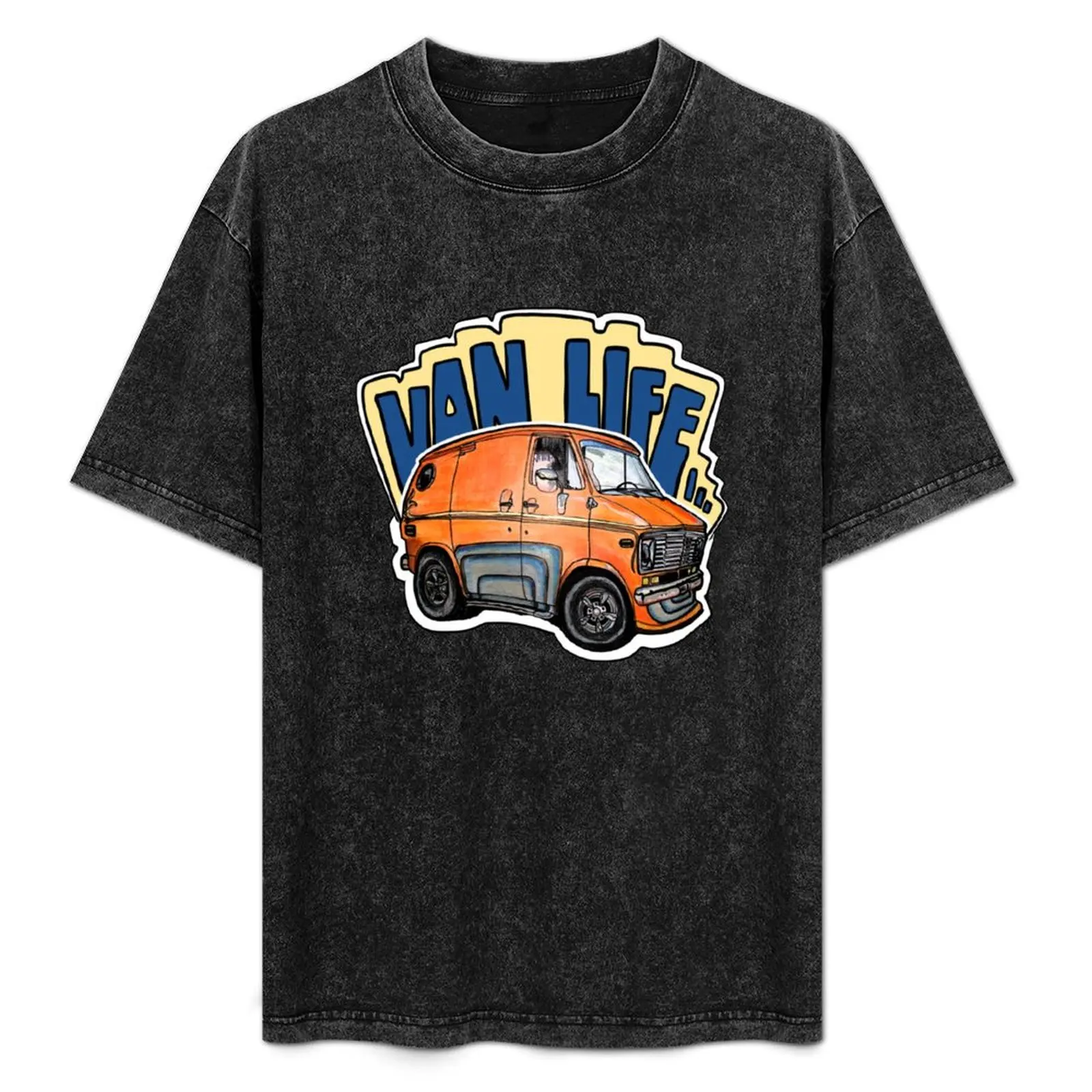 

Van Life T-Shirt Abstract Pattern Print Top