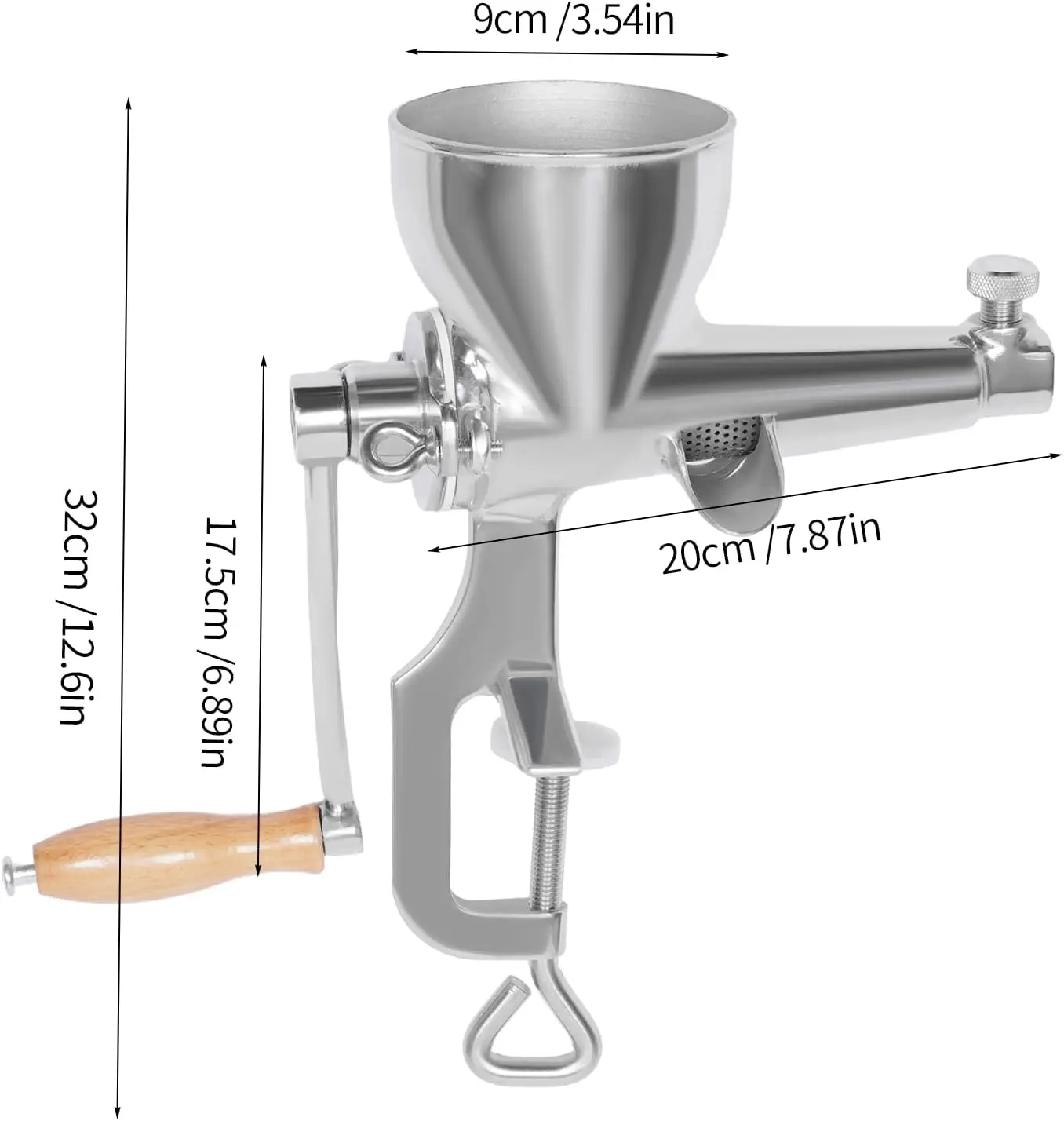 Manual Wheatgrass Juicer, Stainless Steel Juicer Juice Extractor Tool for Fruits Apples Grapes Vegetable Celery Kale Spinach