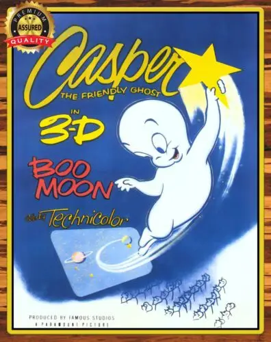 Casper The Friendly Ghost in Boo Moon - Movie 1950s - Metal Sign