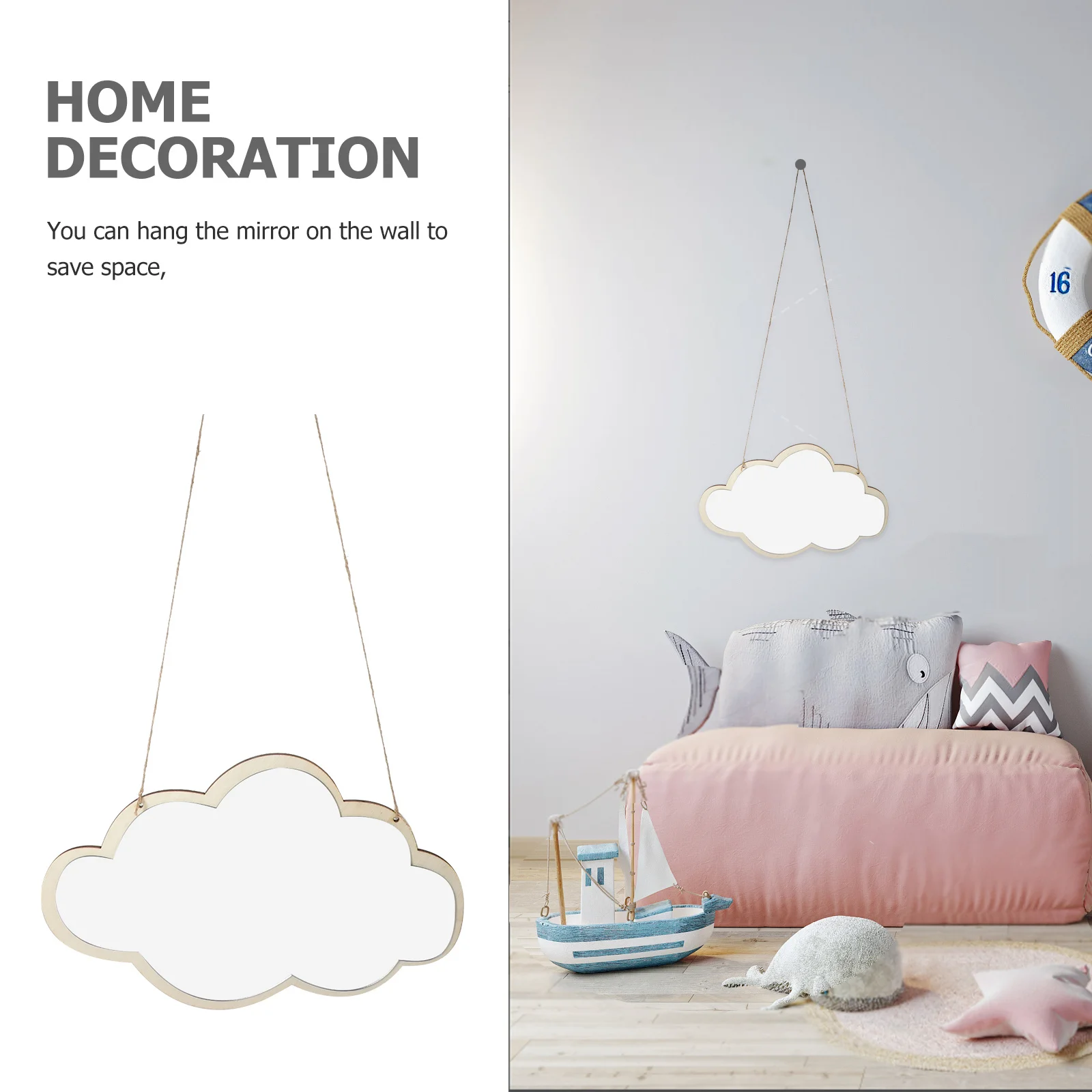

Cloud Mirror Home Decor Wall Decorative for Bedroom Wall-mounted