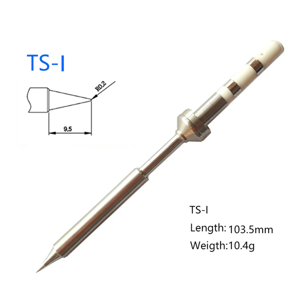 Silver TS100 Soldering Tip 8 Ohm Resistance Fast Heating For TS-BC2 TS-I TS-D24 K KU B2 ILS JL02 BC3 Electric Iron Parts