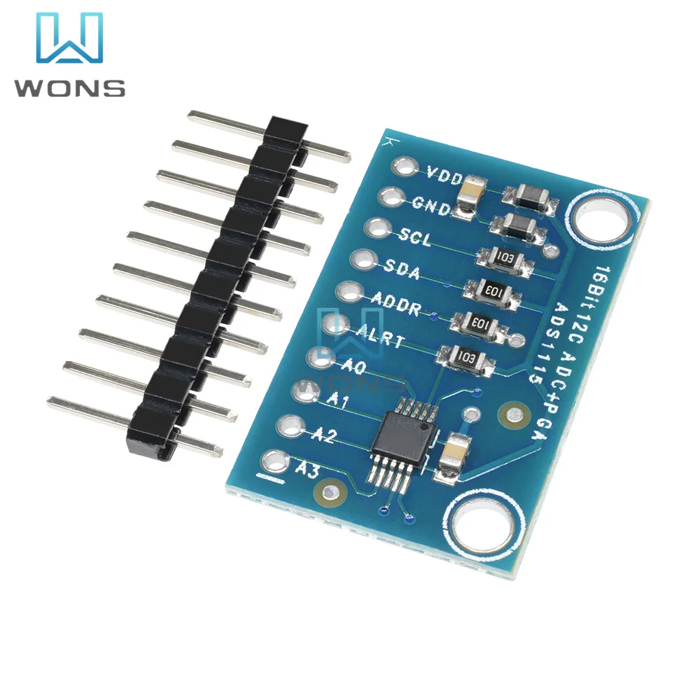 DC2-5.5V ADS1115 Module Subminiature 16 Bit 4-Channel Chip ADX111A  ADC Module Development Board Voltage Regulator Module