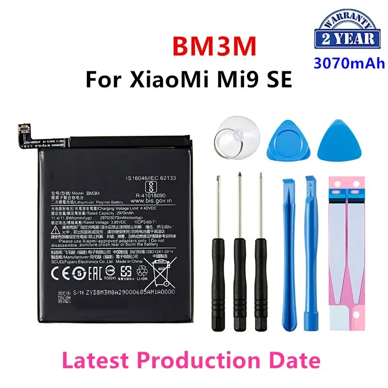 100% Orginal BM3M 3070mAh Battery For Xiaomi 9 Se Mi9 SE Mi 9SE BM3M High Quality Phone Replacement Batteries +Tools