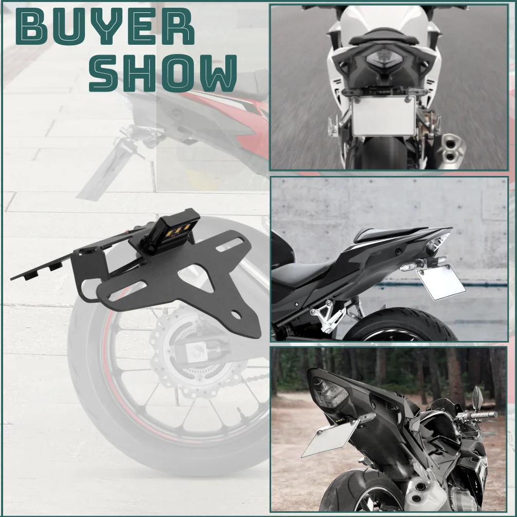 CBR500R Rear License Plate Holder Bracket For Honda CBR 500R 500 R 2019-2023 2022 2021 CBR500 R Motorcycle Tail Tidy Eliminator