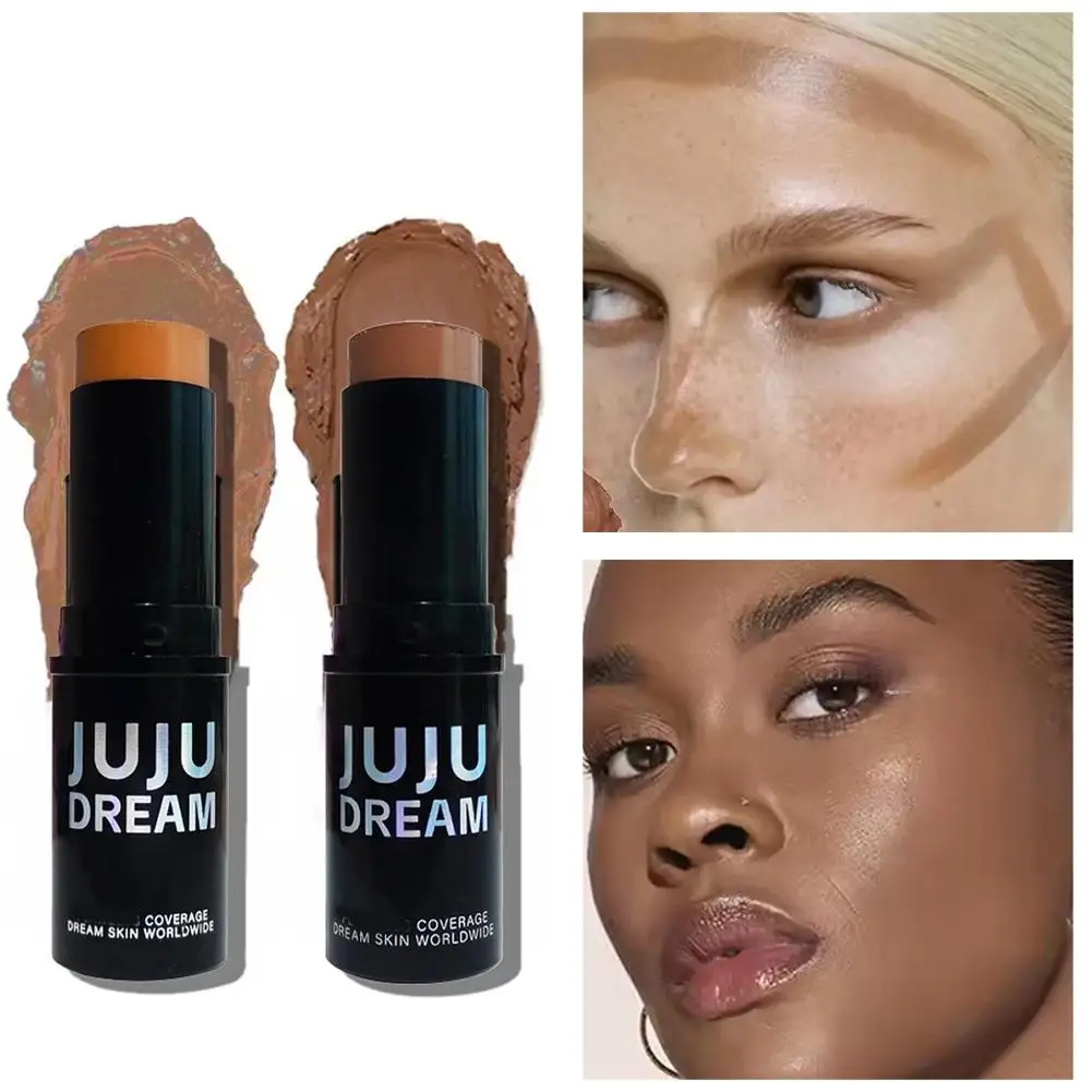 Tweekleurige Contour Stick Markeerstift Make-up Glitter Contouring Bronzer Concealer Pen Langdurige Corrector Contouring Cosmetica