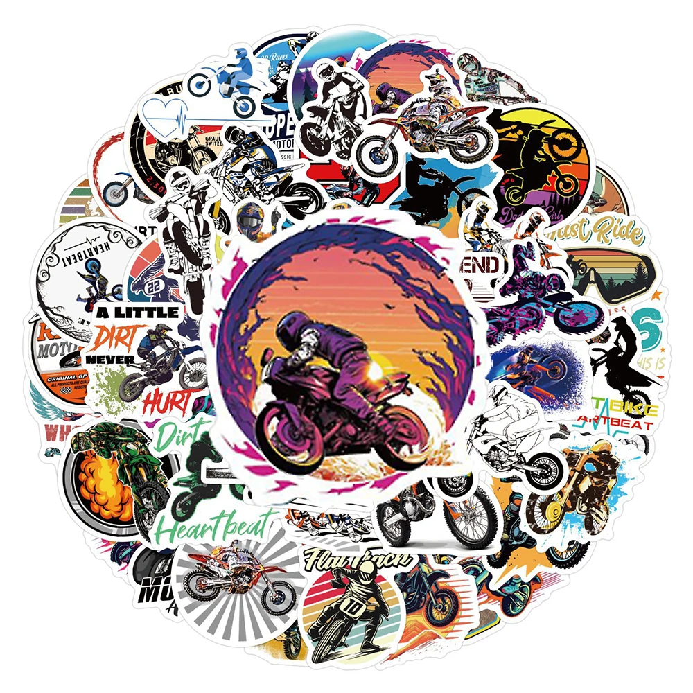10/30/50/110 Uds. Pegatinas geniales para motocicleta MTB, calcomanías de juguete para niños de dibujos animados, papelería DIY, maleta, guitarra, portátil, pegatina decorativa de PVC