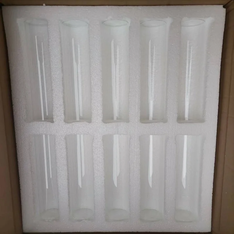 

80 PCS glass tube covers 25 cm high for candle holders, can use real candles