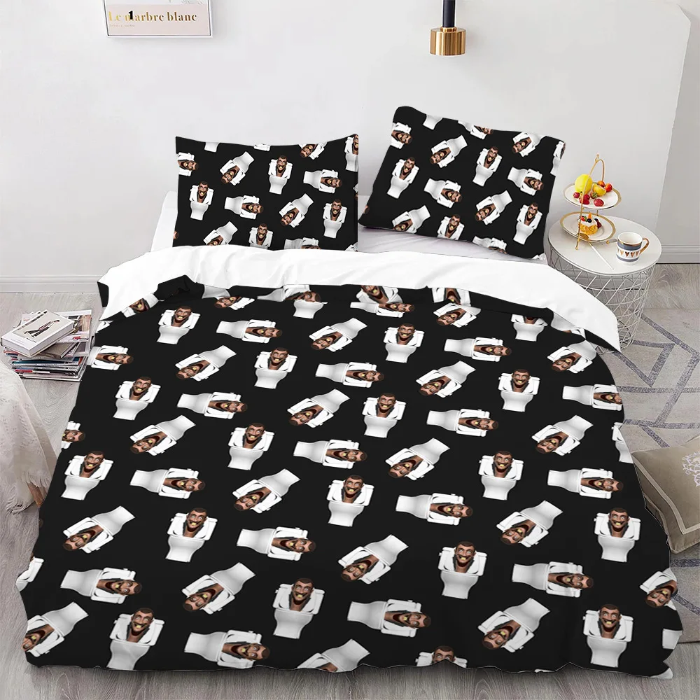 

Skibidi Toilet 3D Printed Duvet Case Pillowcase Bedding Set Twin Full Queen King Size For Kids Bedroom
