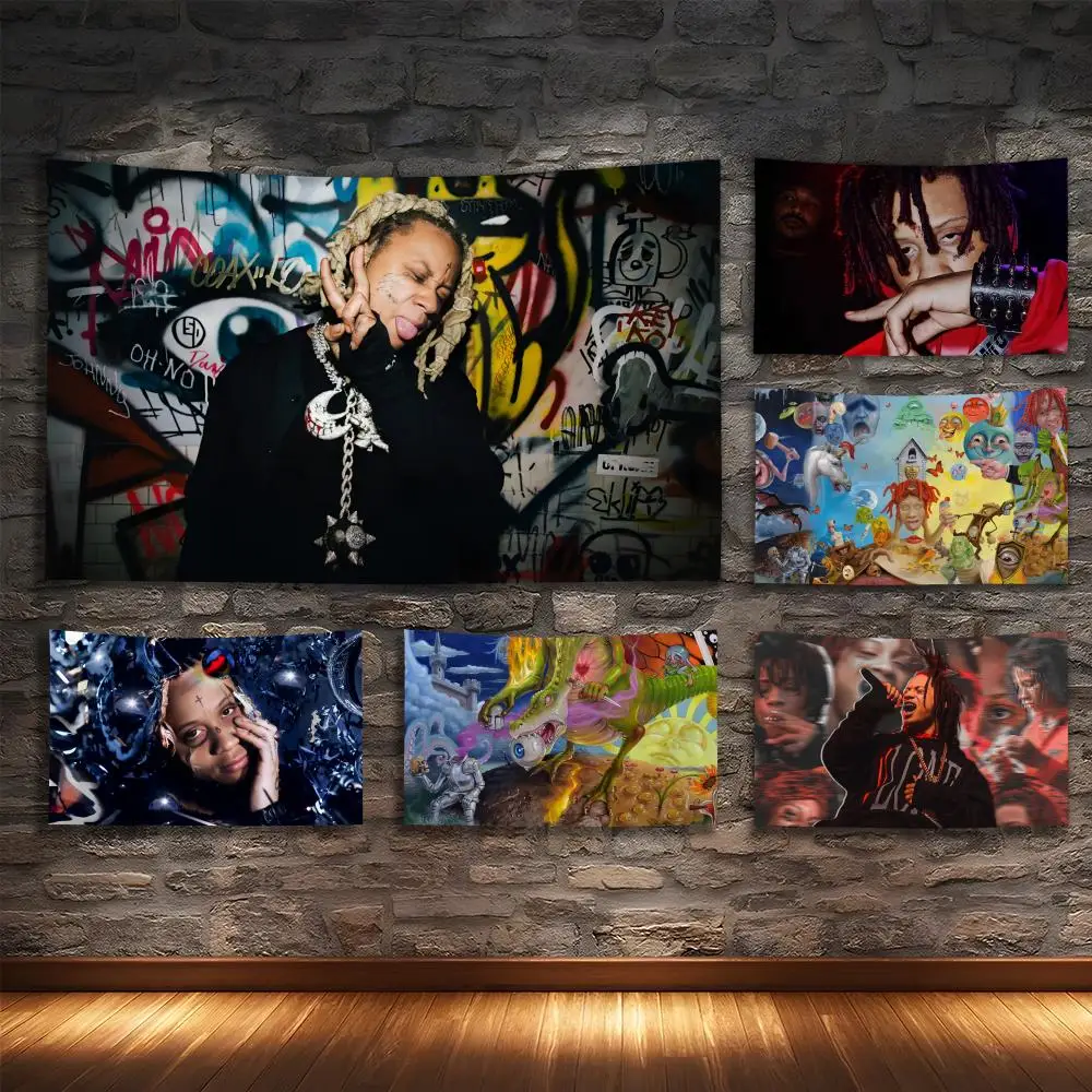 T-Trippie Redd RAP Tapestry Custom Living Bedroom Party Dormitory interior Wall bohemian Decoration Attached clip