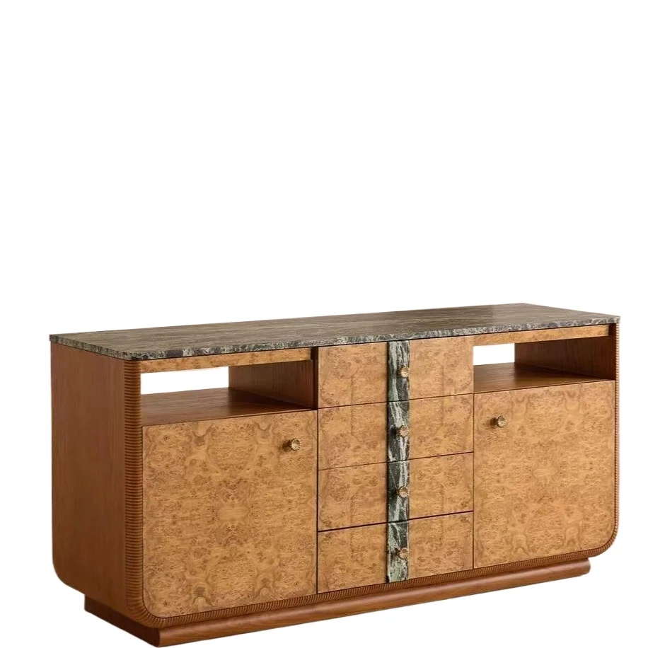 

Solid wood dining side cabinet, living room against the wall, locker, retro style storage cabinet, designer entrance cabinet