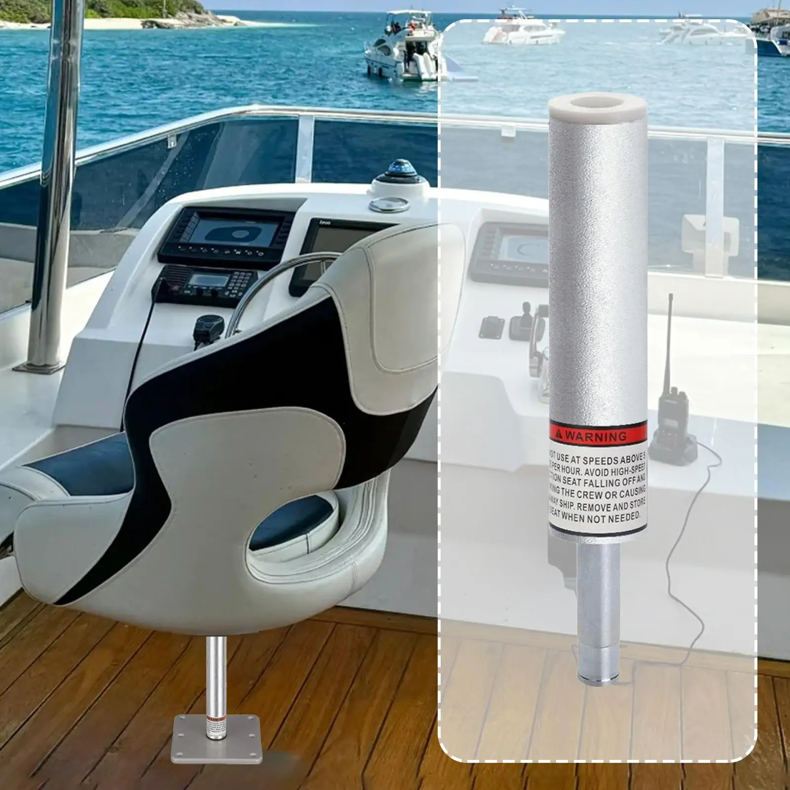 

Удлинительная штанга для сиденья лодки 3/4 дюйма, сменная, для модификации морских понтонов, рыбалки, ремонта палубы каюты яхты