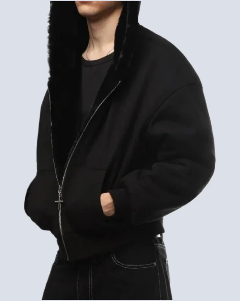 

2025 New Autumn/Winter Hoodie with Retro Leopard Pattern Zipper Hoodie Top on Both Sides