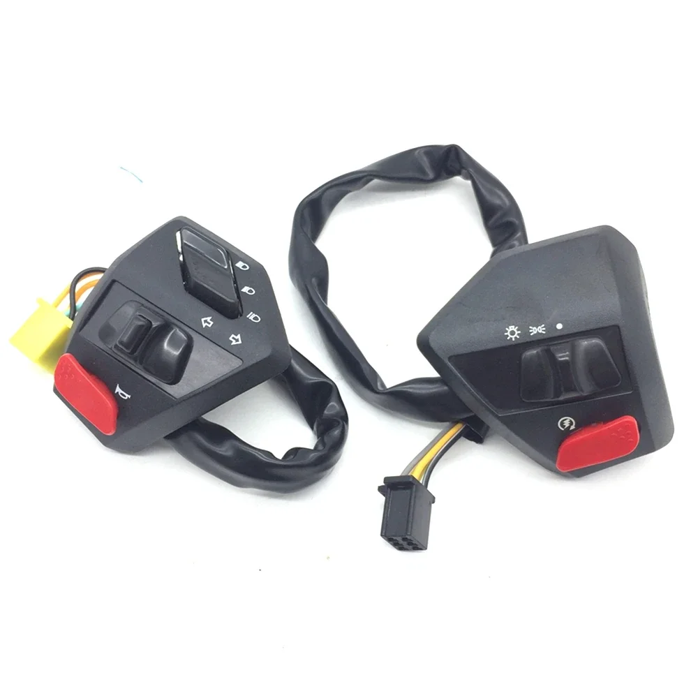 Motorcycle Bicycle Start Switch Horn Light Turn Signal High Low Beam Button Switch Connecters For Haojue VR150 VR 150cc VR 150