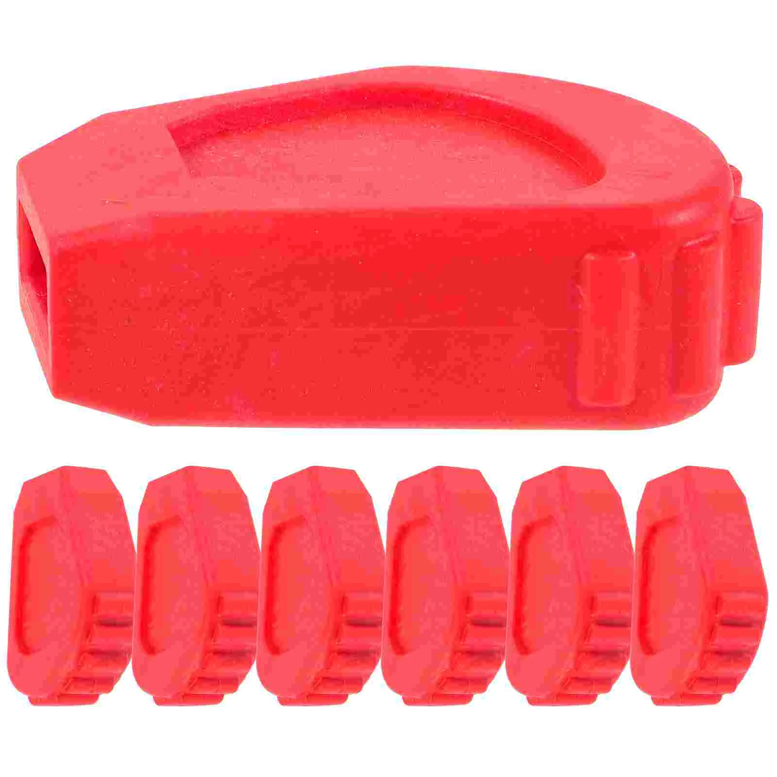 

6 Pcs Practice Drum Kit Stand Mats Stool Leg Pad Pads Red Rubber Replacement Feet