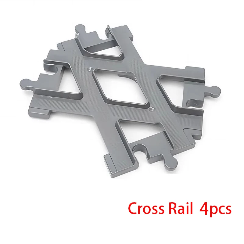 Big Size Bouwsteen Bakstenen Trein Tracks Crossover Onderdelen Schakelaar Rechte Gebogen Duploes Accessoires DIY Speelgoed Voor Kinderen Gift