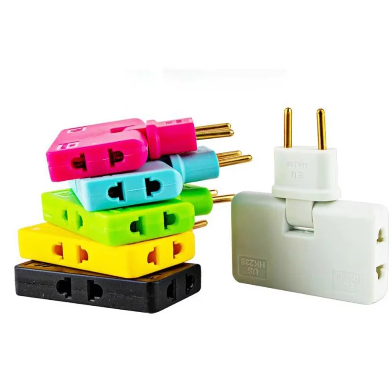 1-6pcs EU Power Plug Adapter Foldable Extension Travel Converter Socket Portable Charging Sync Lightweight Electrical Sockets