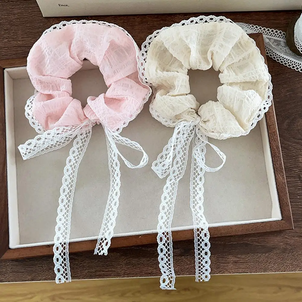 Elegant Lace Embroidery Bow Hair Clip Solid Color Retro Headdress Hair Clips Sweet Girls Princess Hair Accessories Gift