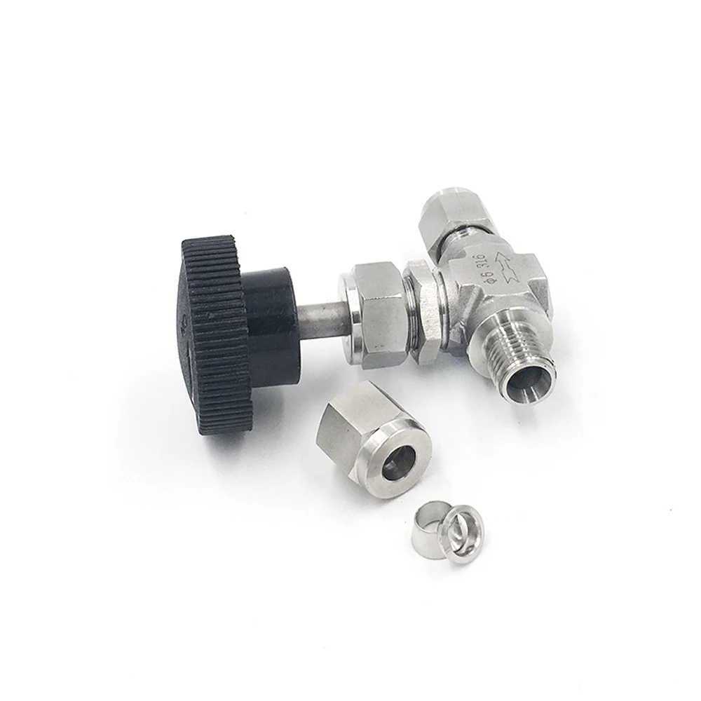 Compression Needle Valve Crane Forged 3000 PSI Fit 3/6/8/12mm 1/8\