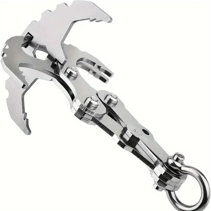 

‌Stainless Steel Folding Gravity Hook - 4-Claw Survival Tool for Camping, Climbing & Outdoor Gear