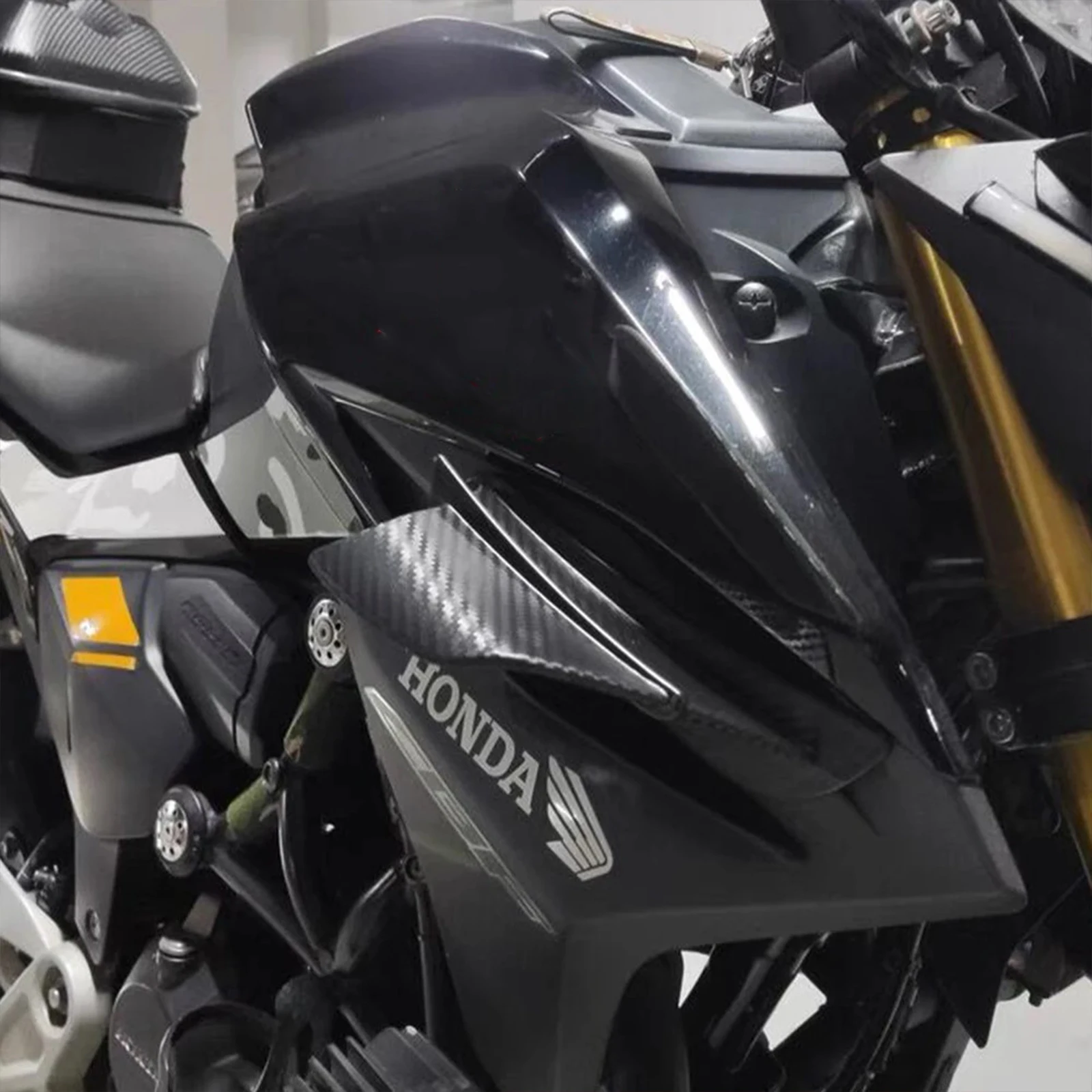 가와사키 혼다 스즈키 야마하 BMW 용 1 쌍 오토바이 범용 다운 Winglet 공기 역학 윙 키트 스포일러