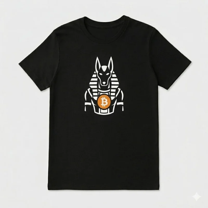 

Anubis Bitcoin Power Tee - Crypto Wealth, Legacy And Decentralized Strength printed Bitcoin Symbol Graphic Tee All size tops