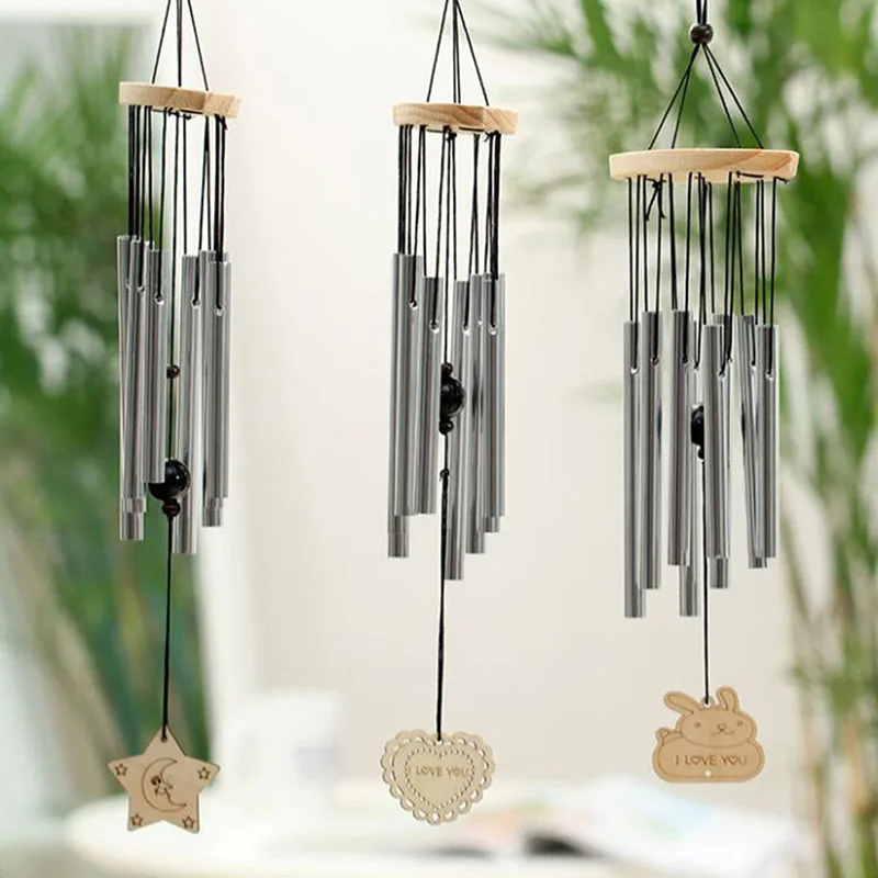 Campanelli eolici in bambù con guscio di cocco naturale a cinque tubi ornamenti pastorali ornamenti per porte regali artigianali in bambù e legno fatti a mano