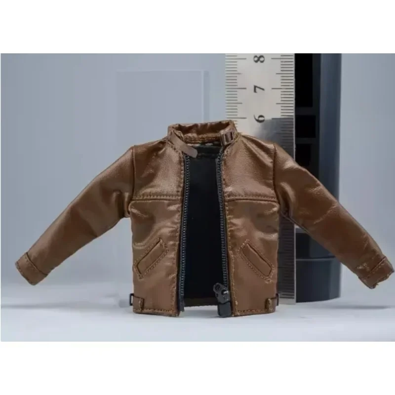 1/12 Scale Male Soldier Pu Leather Jacket Coat Collection Jeans Clothes Model Fit 6\'\' Romankey Action Figure Doll Accessory DIY