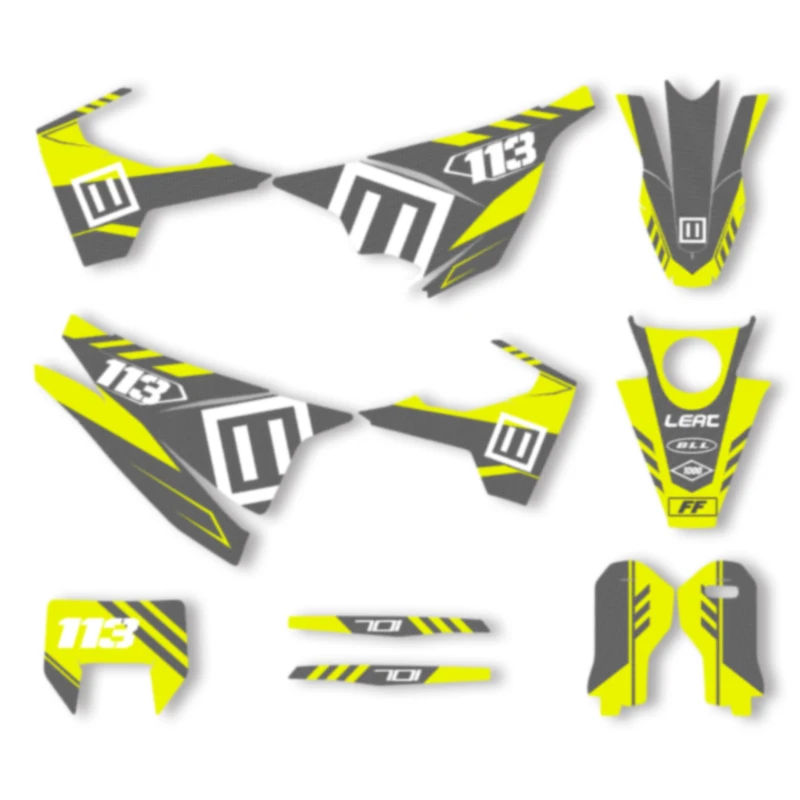

DSMTECH Custom Team Graphics Decals Stickers Kit for Husqvarna Decal 701 SUPERMOTO ENDURO 2015-2017 2018 2019 2020 019