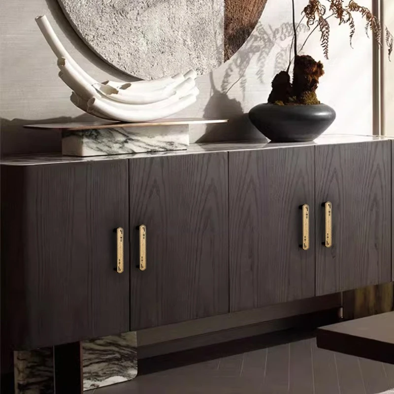 

Antique antique cabinet door handle, modern simple high-end light luxury brass cabinet, shoe cabinet, wardrobe door handle