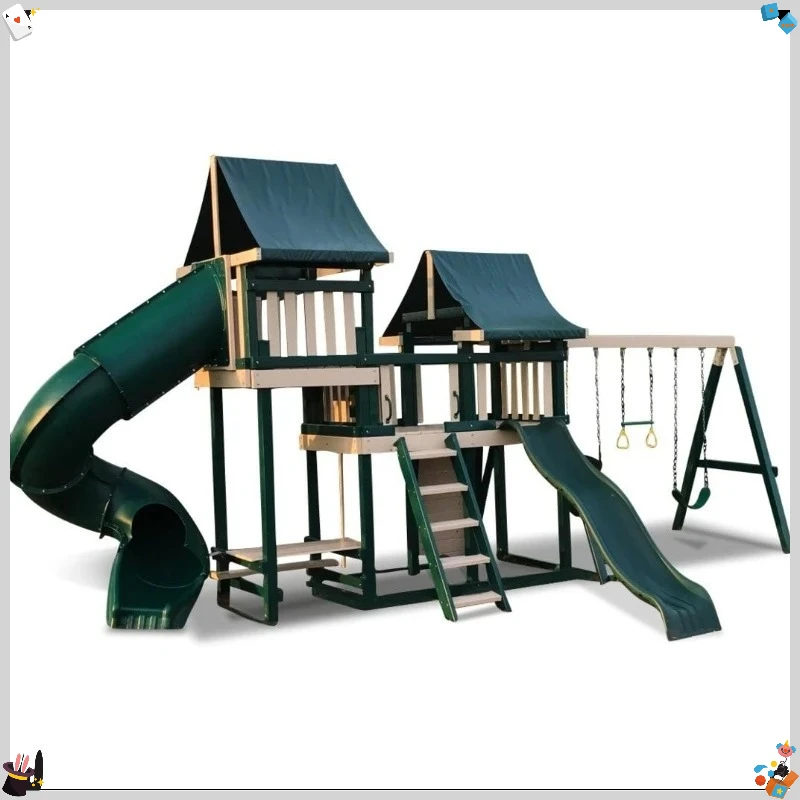 مجموعة أرجوحة توربو للأطفال - هيكل بوليمر متين مع تصميم منخفض الصيانة