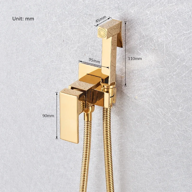 

Vidric Rose Gold bidet shower faucet douche bidet faucet muslim ducha higienica hot cold water mixer tap toilet bidet shower FR