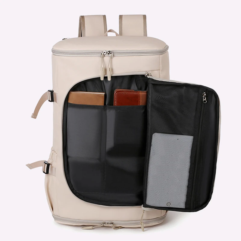 Zaino unisex con apertura grande con scomparto per scarpe indipendente Borsa a tracolla da basket per sport all'aria aperta casual multitasche