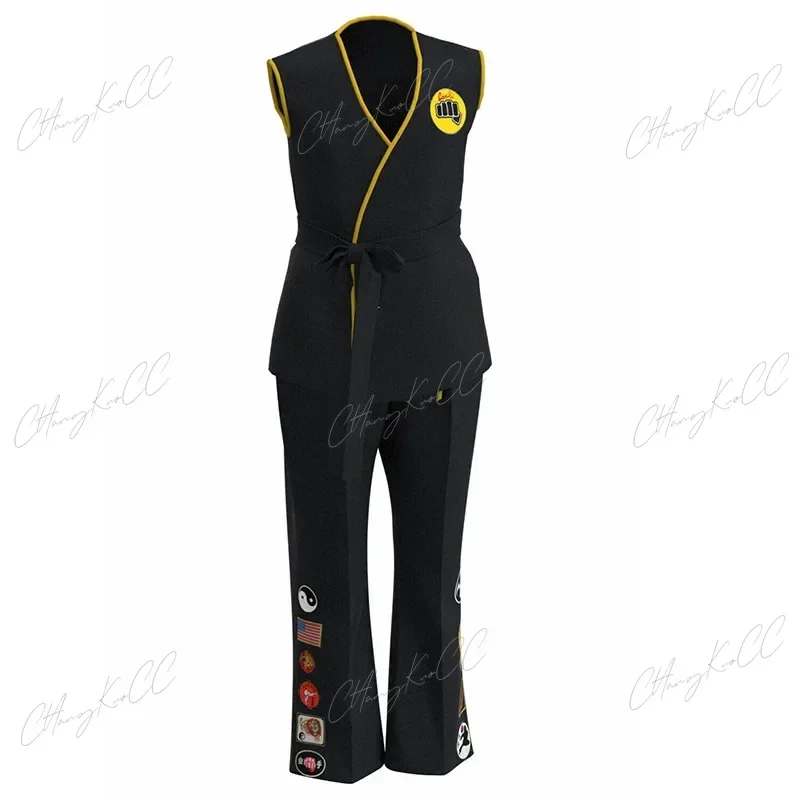 The Karate Kids Cobra Cosplay Costume Adult Black White Kimono Uniform Headband Anime Halloween Party Suit Tracksuit view 4