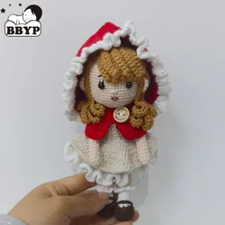 Crochet Dolls Little Red Riding Hood Crochet Soft Cotton Toys Handmade Knitted Toy finished Knit Fabric Toy birthday present