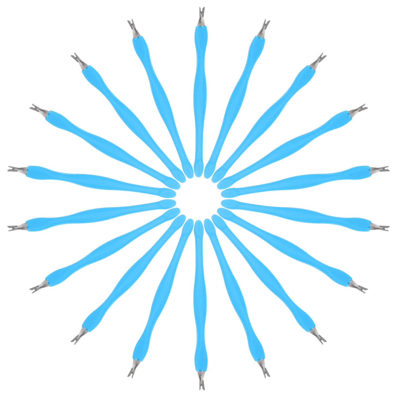 24 pièces outils de pelle pour Nail Art mort tondeuse Kit de soins pour cuticules fourchette poussoir dissolvant d'ongles