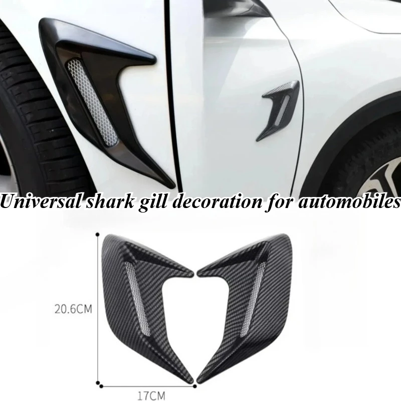 

Multi-fit Shark Gill Vent Decals for Hood Side Non-functional Air Intake ABS Plastic Stickers Exterior Car Styling Accessories