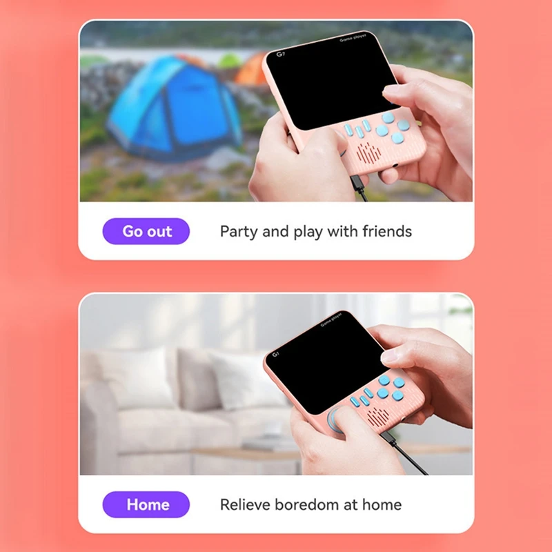 G7 Retro konsola gra wideo wbudowana gra 666 3.5 Cal ekran AV Out kieszonkowy kontroler podręczne konsole do gier Gamepad