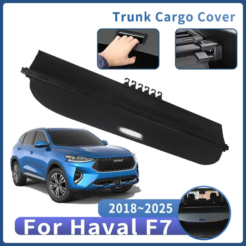 Car Trunk Bracket For Great Wall Haval F7 2018~2025 2022 2023 2024 Curtain Rear Partition Retractable Interior Car Accessories