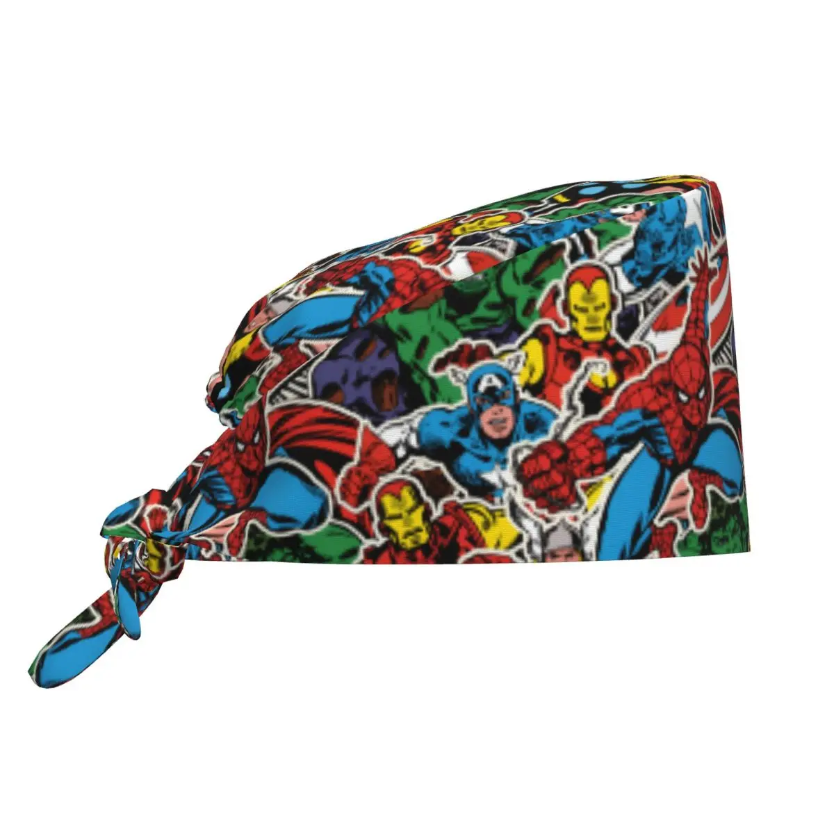 Gorro Quirúrgico Personalizable con Diseño de Telaraña, Estilo Manga, para Hombres y Mujeres, Gorro de Enfermería, Doctor, Cirujano, Dentista
