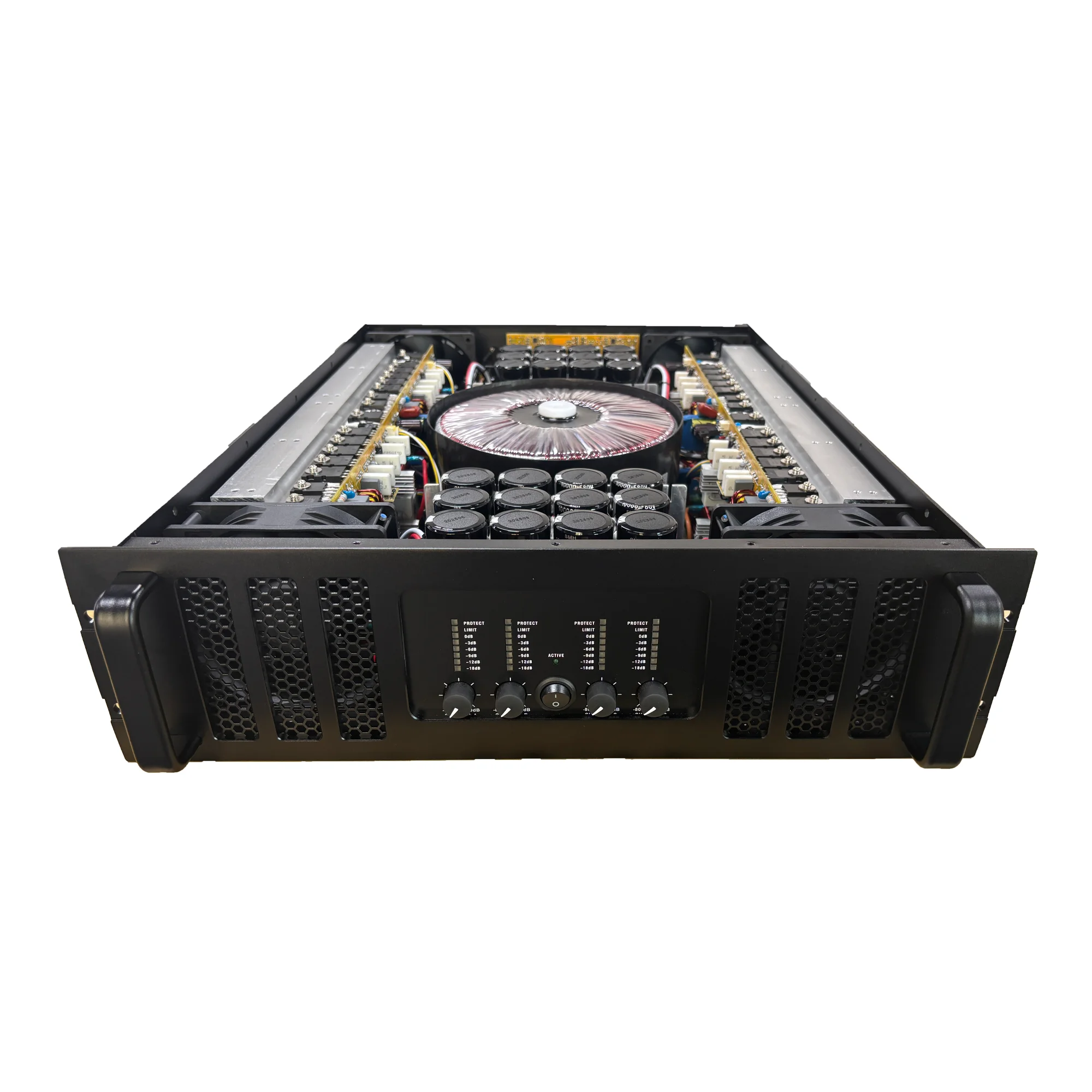 2pcs 4-Channel 2000W/Ch TD Amp 8Ω Active/Passive Stage Pro Audio