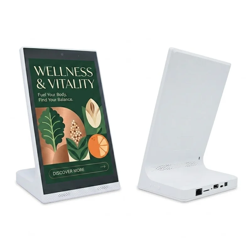 L-Shaped Interactive Desktop Signage Display For Office And Conference Rooms, Touchscreen Table LCD