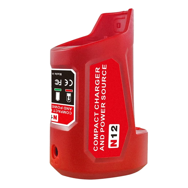 Adaptador de fonte de alimentação de bateria COFA-N12 para adaptador de carregador de roda de energia de bateria 12V M12 com porta USB 2.0 de porta DC de 12V