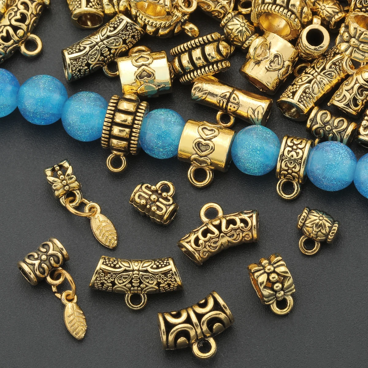 50 قطعة من الخرز المثلث الشكل  - مراجعة Jewelry Making Using Beads وسعره